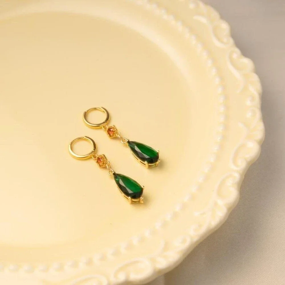 S 925 Howls Earringscrystal Teardrop Earrings Eb 53 - Picture 8 of 8